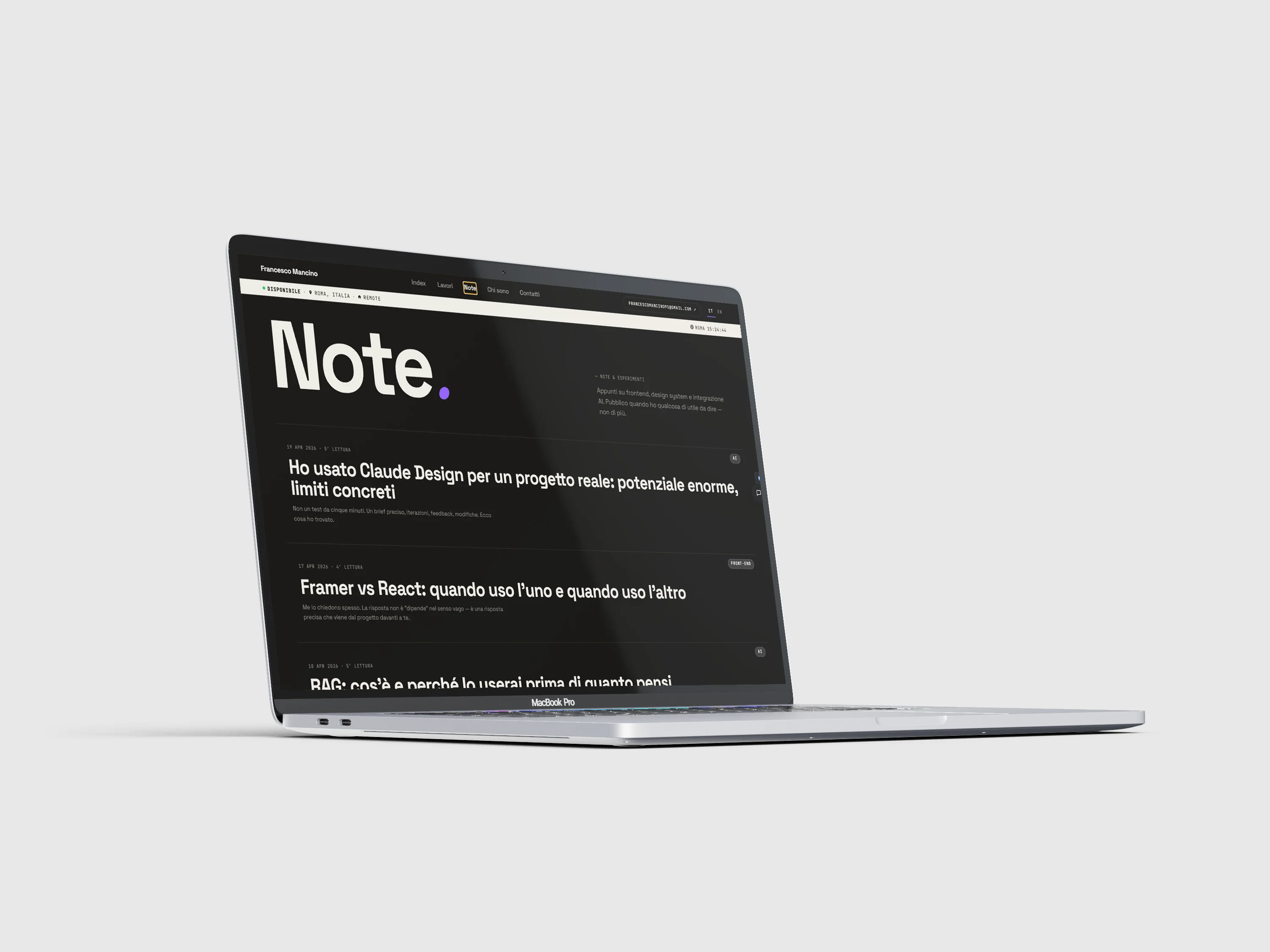 Portfolio Personale 3